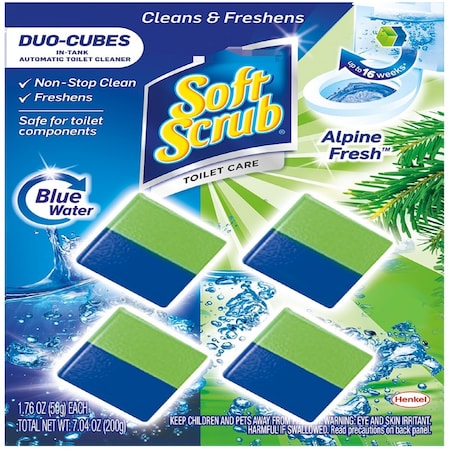 Soft Scrub Duo-Cubes Alpine Fresh Scent In-Tank Toilet Cleaner 7.04 oz Tablet 65325